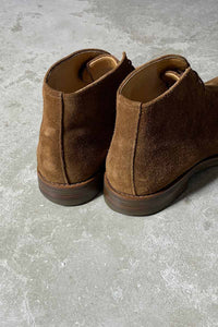 MADE IN ENGLAND SUEDE CHUKKA BOOTS W/SHOES BAG / BROWN [SIZE: US8.5(26.5cm相当) USED]