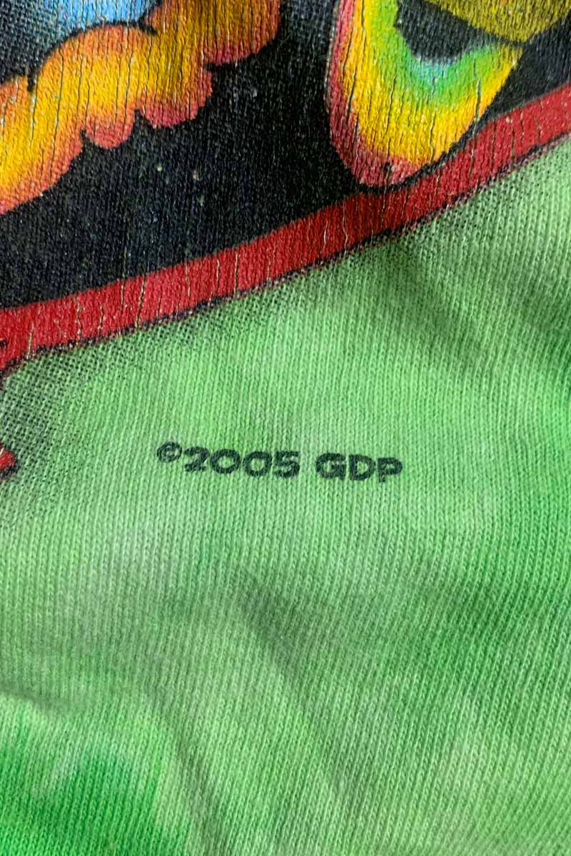 05'S S/S RATDOG TIE-DYE PRINT BAND TOUR T-SHIRT / GREEN [SIZE: XL USED]