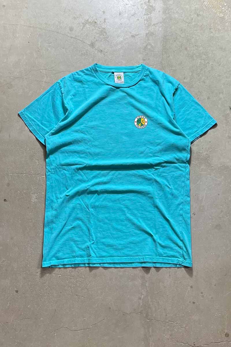 MADE IN MEXICO Y2K EARLY 00'S BACK LOGO PRINT T-SHIRT / LIGHT BLUE [SIZE: M USED]