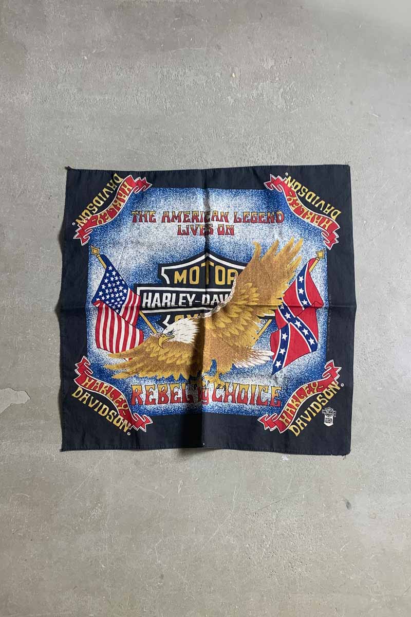 MADE IN USA 80'S BANDANNA / BLACK [SIZE: ONE SIZE USED]