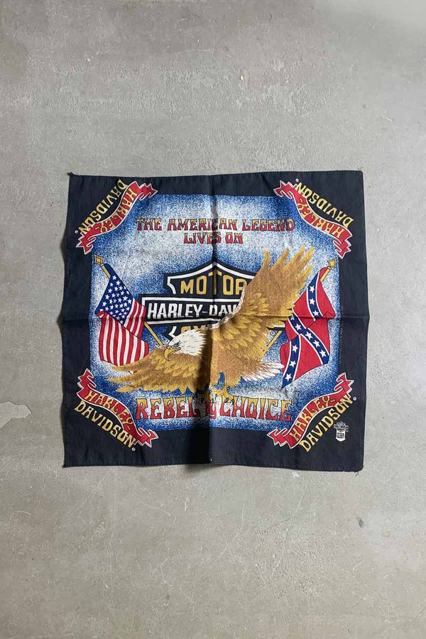 MADE IN USA 80'S BANDANNA / BLACK [SIZE: ONE SIZE USED]