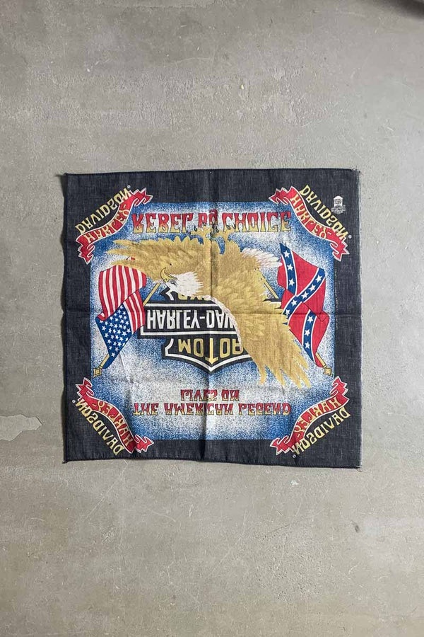 MADE IN USA 80'S BANDANNA / BLACK [SIZE: ONE SIZE USED]