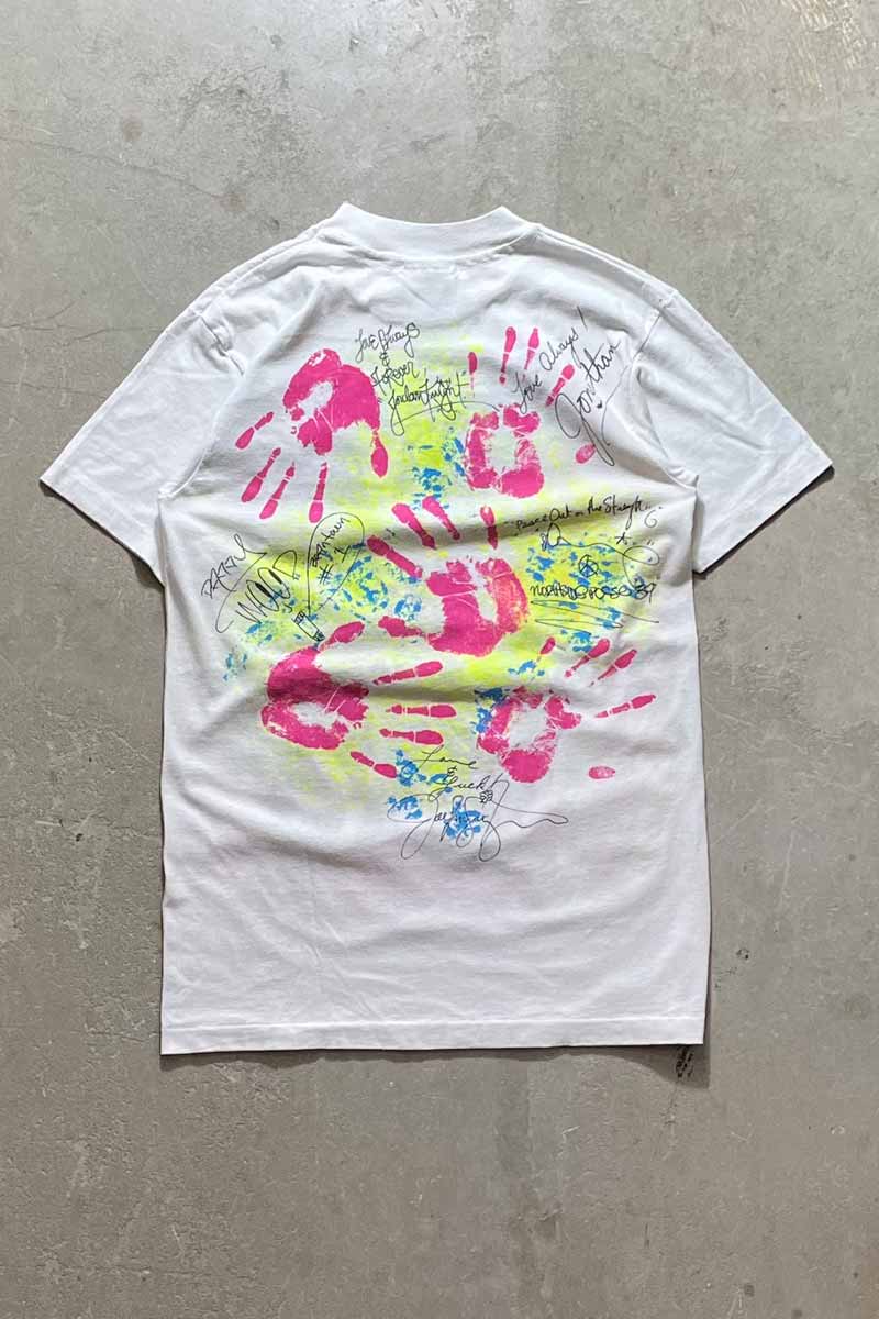 MADE IN USA 90'S NEW KIDS ON THE BLOCK T-SHIRT / WHITE [SIZE: S USED]