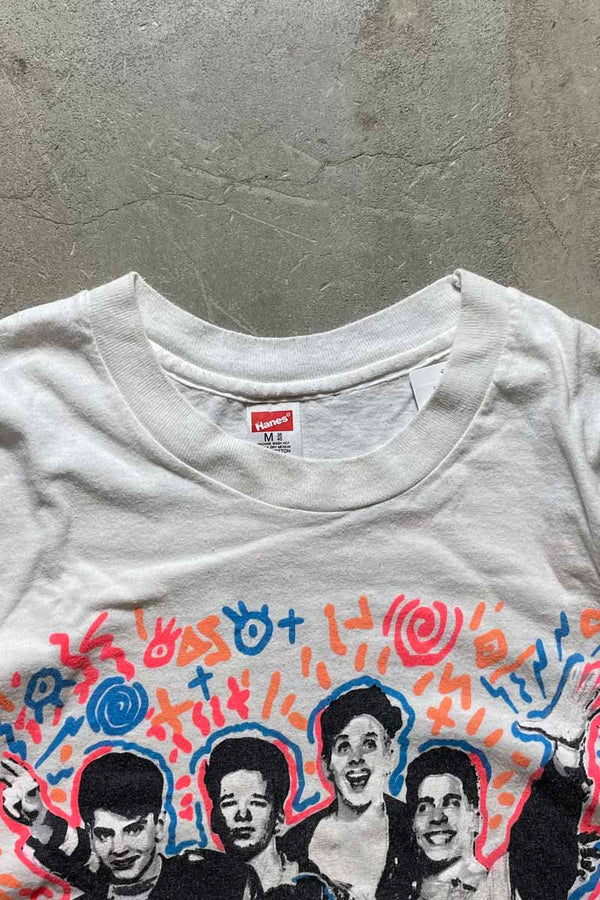 MADE IN USA 90'S NEW KIDS ON THE BLOCK T-SHIRT / WHITE [SIZE: M USED]