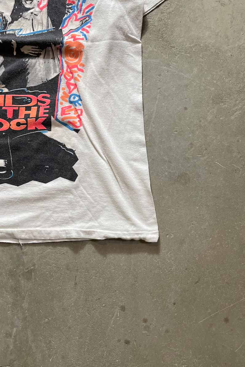 MADE IN USA 90'S NEW KIDS ON THE BLOCK T-SHIRT / WHITE [SIZE: M USED]