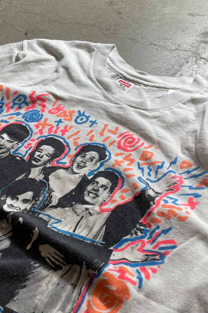 MADE IN USA 90'S NEW KIDS ON THE BLOCK T-SHIRT / WHITE [SIZE: M USED]