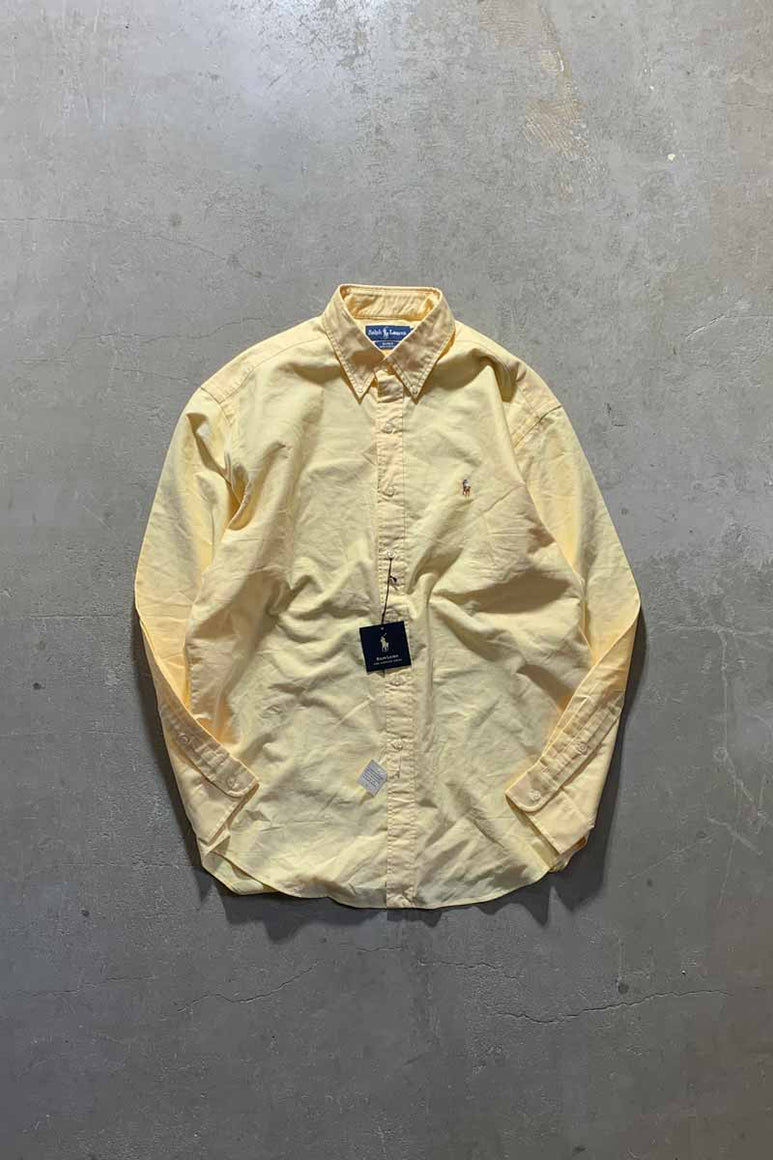 L/S SHIRT / YELLOW [SIZE: L DEADSTOCK/NOS]