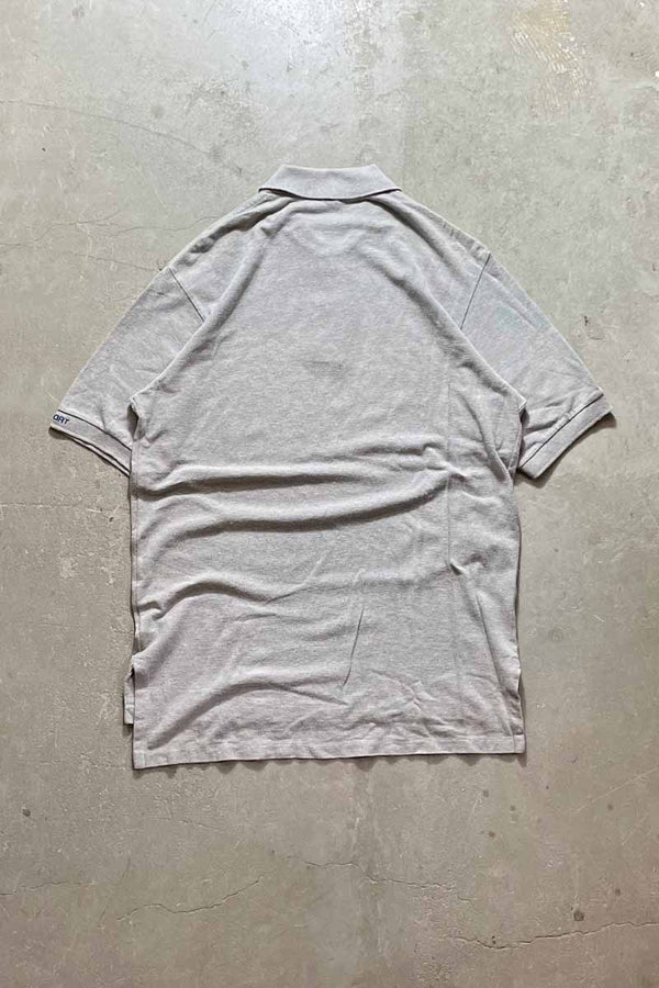 MADE IN USA 90'S COTTON POLO SHIRT / GRAY [SIZE: M USED]