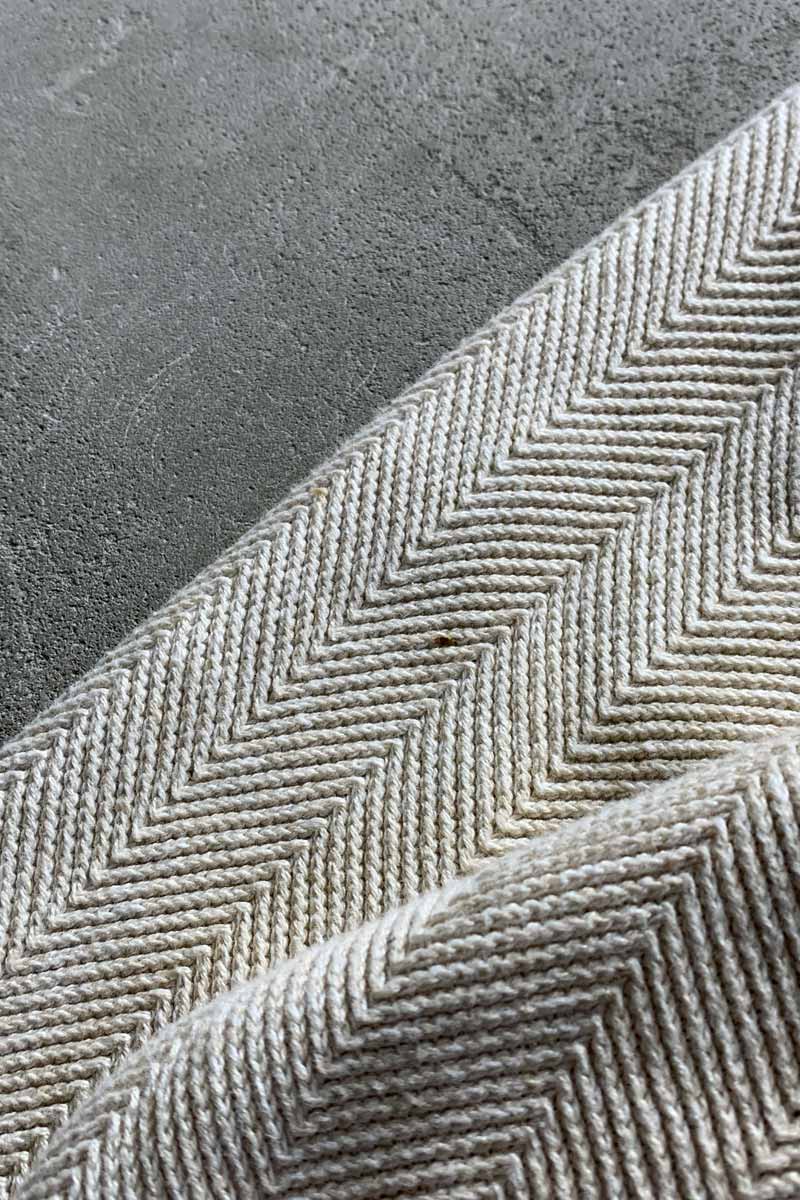 COTTON KNIT SWEATER / BEIGE [SIZE: L USED]