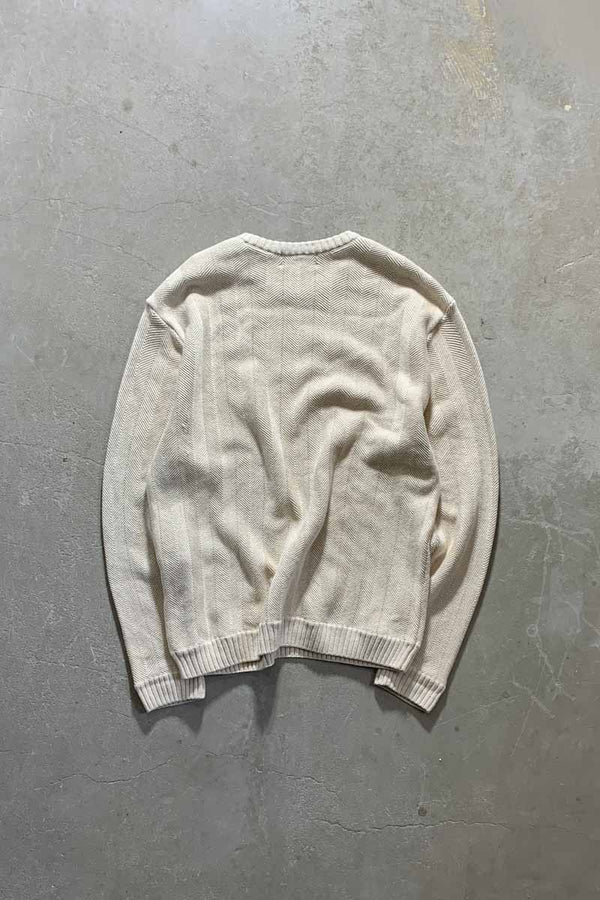 COTTON KNIT SWEATER / BEIGE [SIZE: L USED]