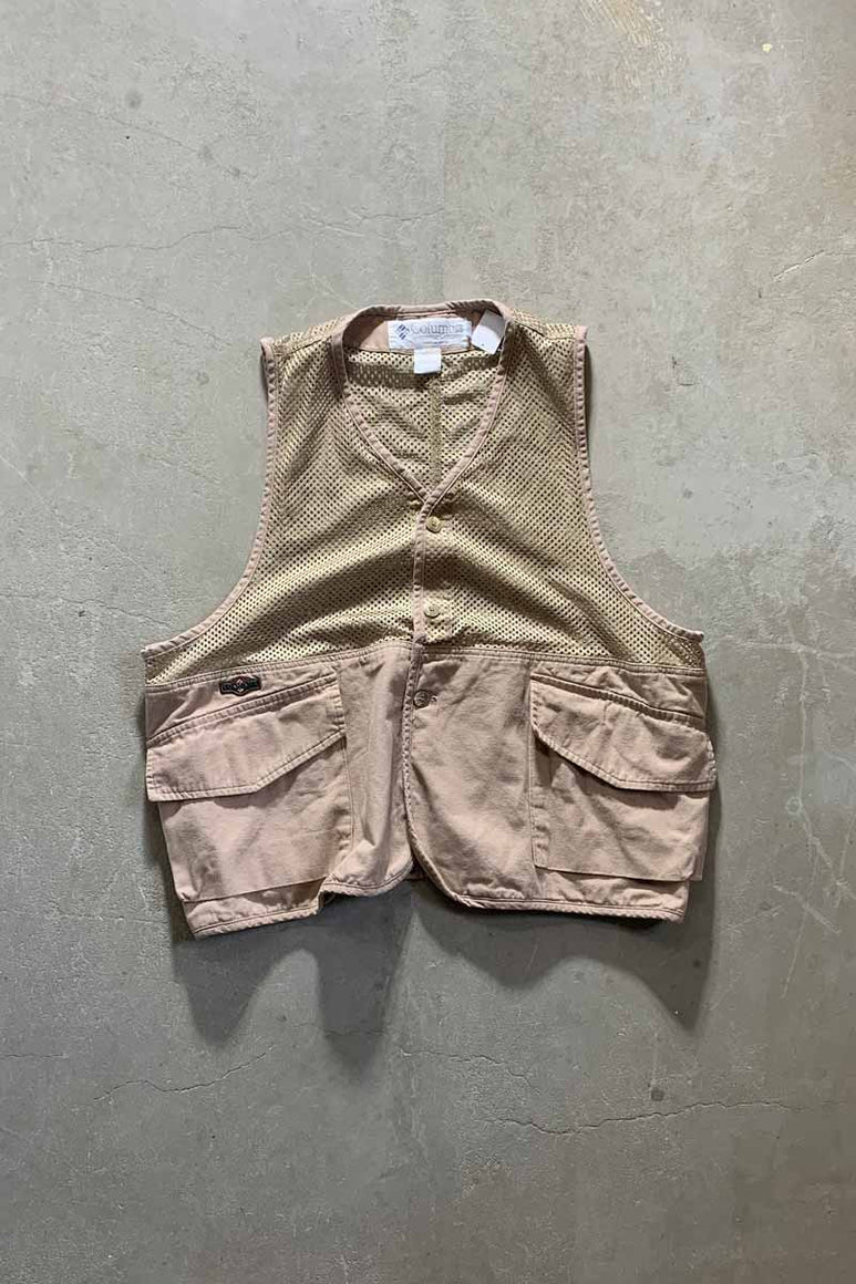 90'S MESH HUNTING VEST /  BEIGE [SIZE: XL USED]