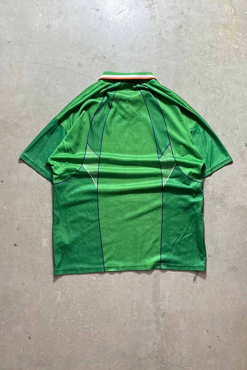 94-95 ASSOCIATION OF IRELAND FOOTBALL GAME SHIRT / GREEN [SIZE: L USED]