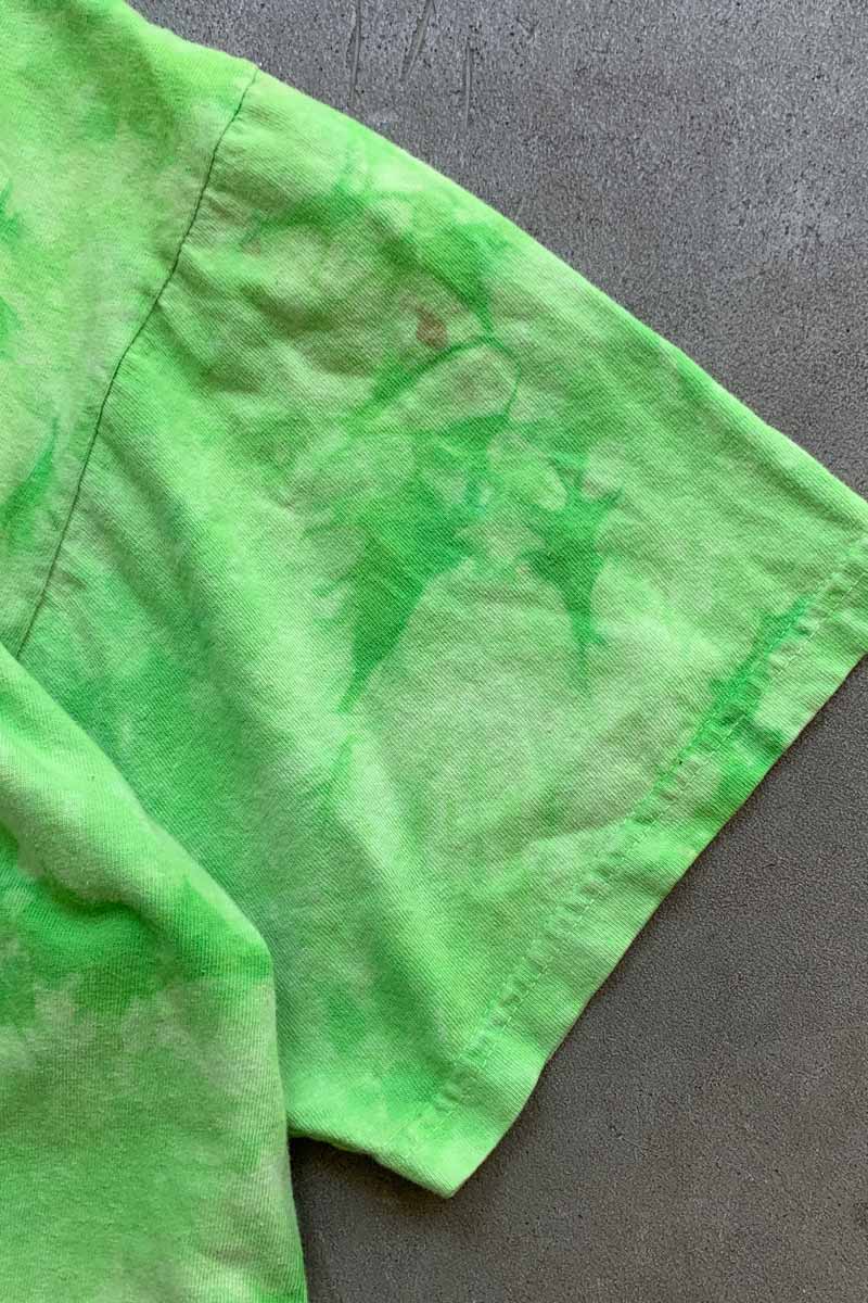 05'S S/S RATDOG TIE-DYE PRINT BAND TOUR T-SHIRT / GREEN [SIZE: XL USED]