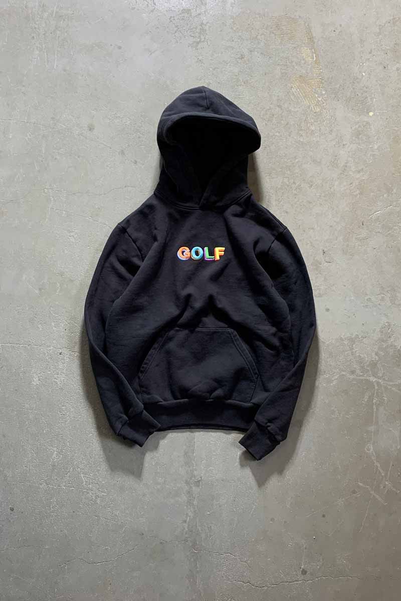 LOGO SWEAT HOODIE / BLACK [SIZE: S USED]