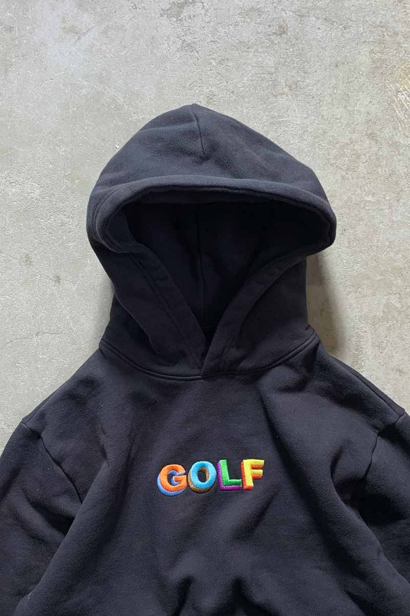 LOGO SWEAT HOODIE / BLACK [SIZE: S USED]
