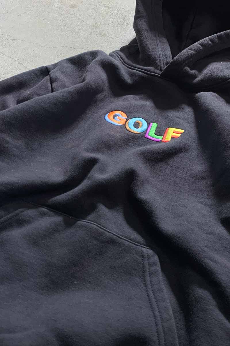 LOGO SWEAT HOODIE / BLACK [SIZE: S USED]