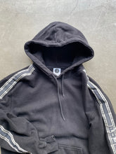 画像をギャラリービューアに読み込む, MADE IN PORTUGAL LINE HOODIE SWEATSHIRT / BLACK [SIZE: L USED]
