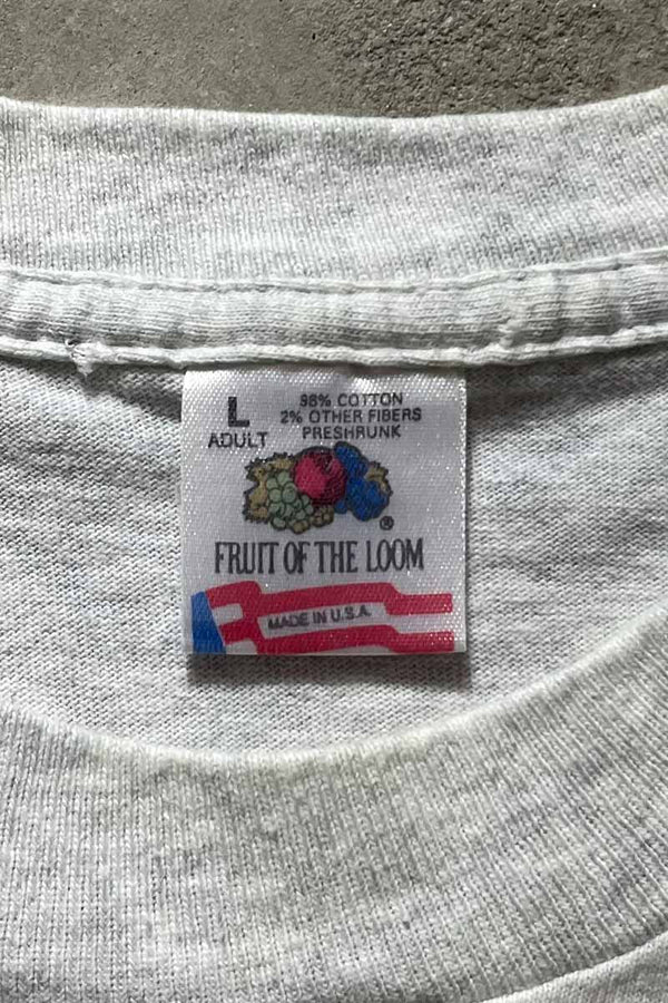 MADE IN USA 90'S POSTAL WORKER MESSAGE T-SHIRT / GRAY [SIZE: L USED]