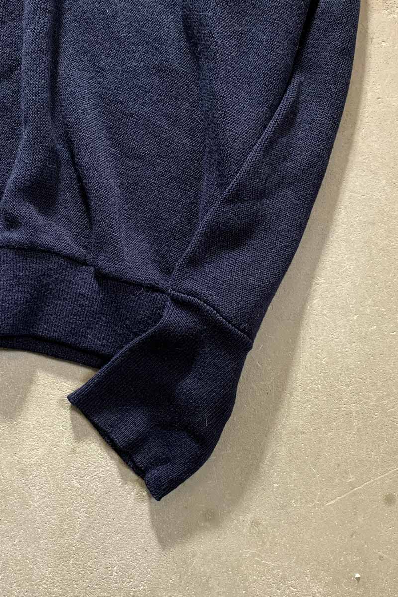 MADE IN USA 90'S ACRYLIC KNIT CARDIGAN / NAVY [SIZE: L USED]