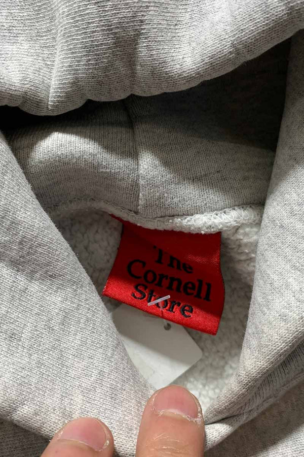 MADE IN USA 90'S CORNELL PRINT SWEAT HOODIE / GRAY [SIZE: L USED]