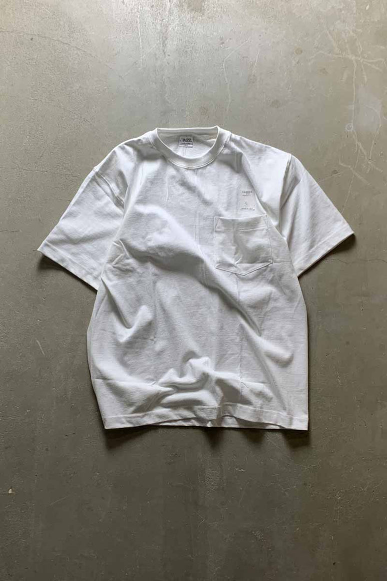 MADE IN USA #302 8OZ MAX WEIGHT POCKET T-SHIRT / WHITE