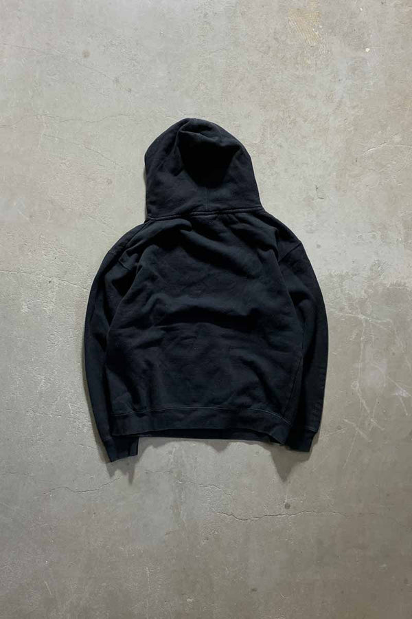 LOGO PRINT SWEAT HOODIE / BLACK [SIZE: XL USED]