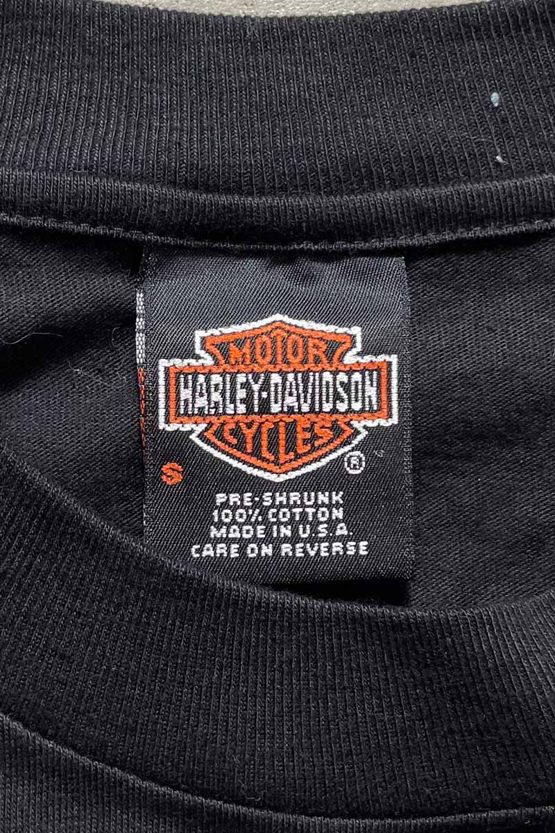 MADE IN USA 90'S PETERSON'S BALD EAGLE T-SHIRT / BLACK [SIZE: S USED]