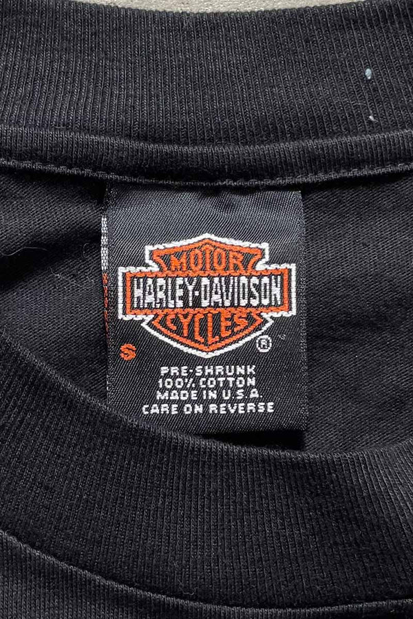 MADE IN USA 90'S PETERSON'S BALD EAGLE T-SHIRT / BLACK [SIZE: S USED]