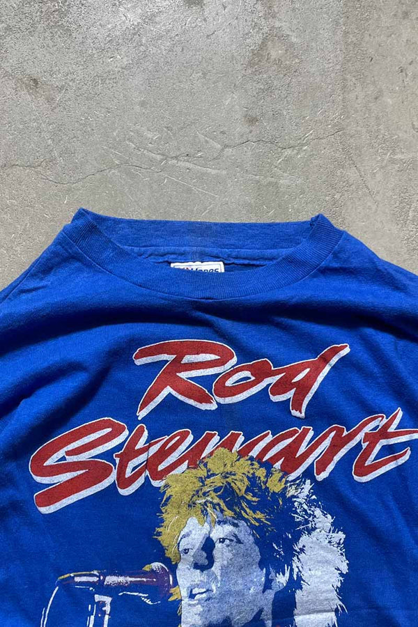 MADE IN USA 84'S ROD STEWART T-SHIRT / BLUE [SIZE: L USED]