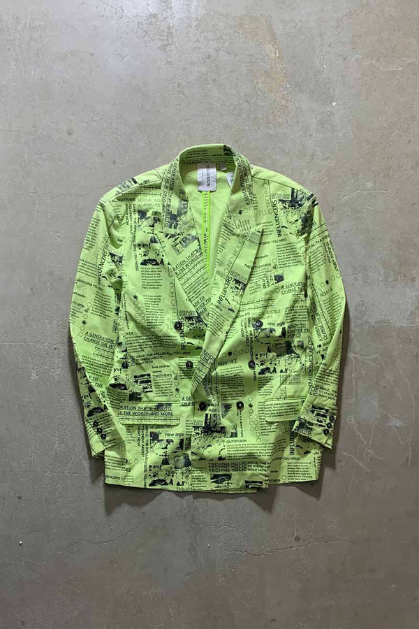 DESIGN TAILORED COAT / NEON [SIZE: XL USED]