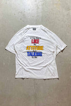 画像をギャラリービューアに読み込む, 92&#39;S LIKE MY ATTITUDE MESSAGE T-SHIRT / WHITE [SIZE: M USED]

