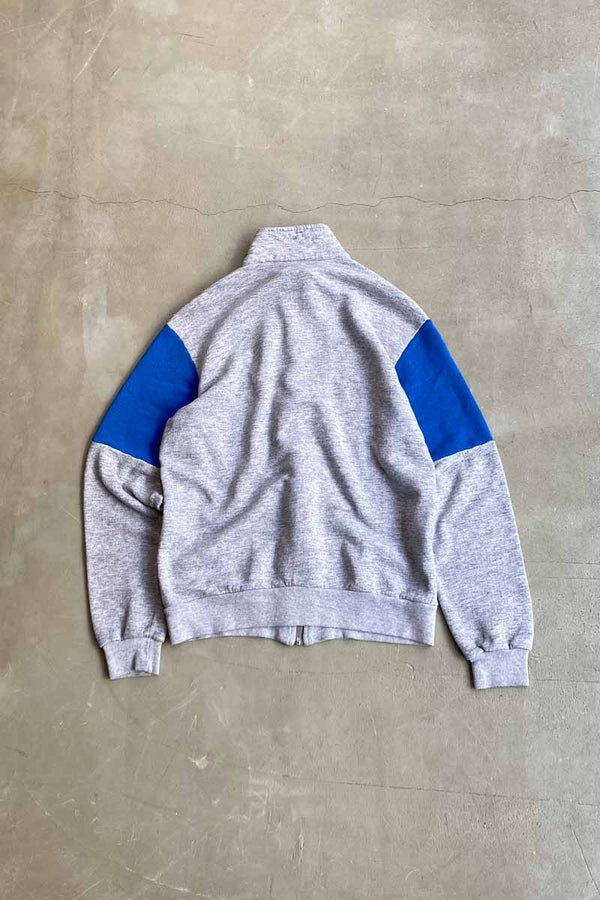 MADE IN USA 90'S SWEAT TRACK JACKET / BLUE / GRAY [SIZE: L USED]