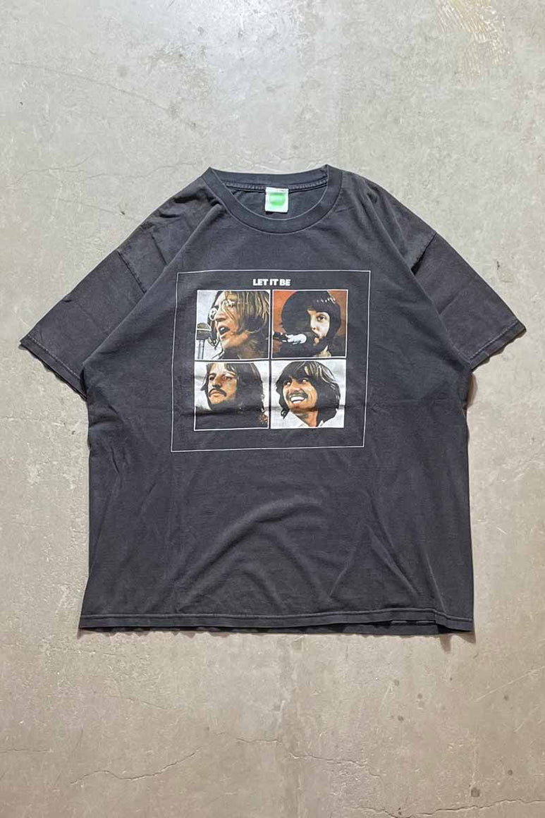 MADE IN MEXICO 05'S THE BEATLES LET IT BE PRINT BAND T-SHIRT / BLACK [SIZE: XL USED]