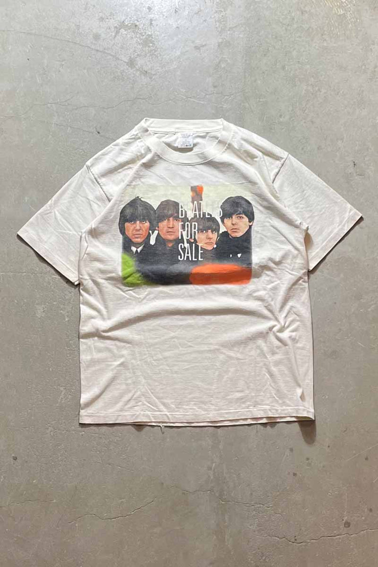 MADE IN USA 98'S BEATLES BAND T-SHIRT / OFF WHITE [SIZE: XL USED]