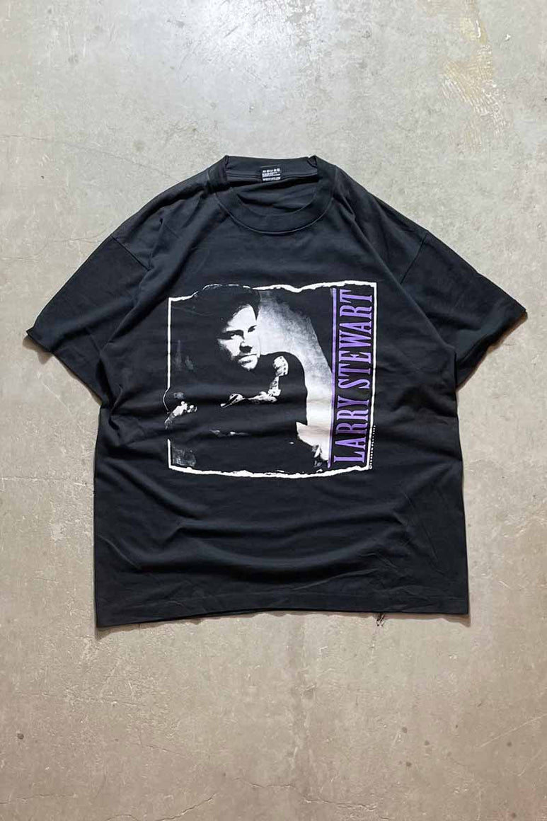 MADE IN USA 93'S LARRY STEWART T-SHIRT / BLACK [SIZE: XL USED]