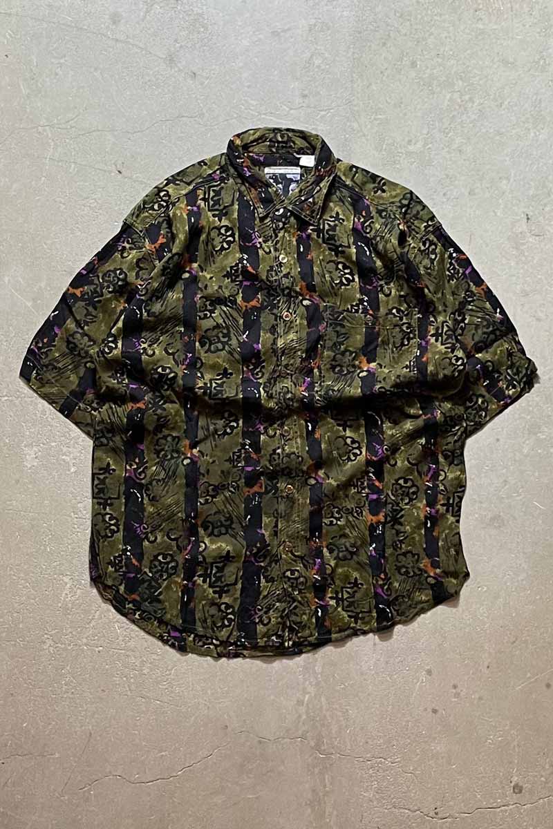 90'S S/S DESIGN SHIRT / MULTI [SIZE: M相当 USED]