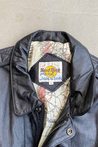 90'S BACK EMBROIDERY A-2 FLIGHT LEATHER JACKET / BLACK [SIZE: L USED]