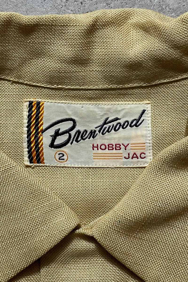 70s S/S DOUBLE POCKET SHIRT / YELLOW [SIZE: XL Equivalent USED]