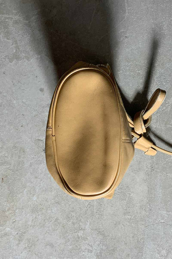 MADE IN USA 90'S MEDIUM LEATHER SHOULDER BAG / CAMEL [SIZE: ONE SIZE USED]