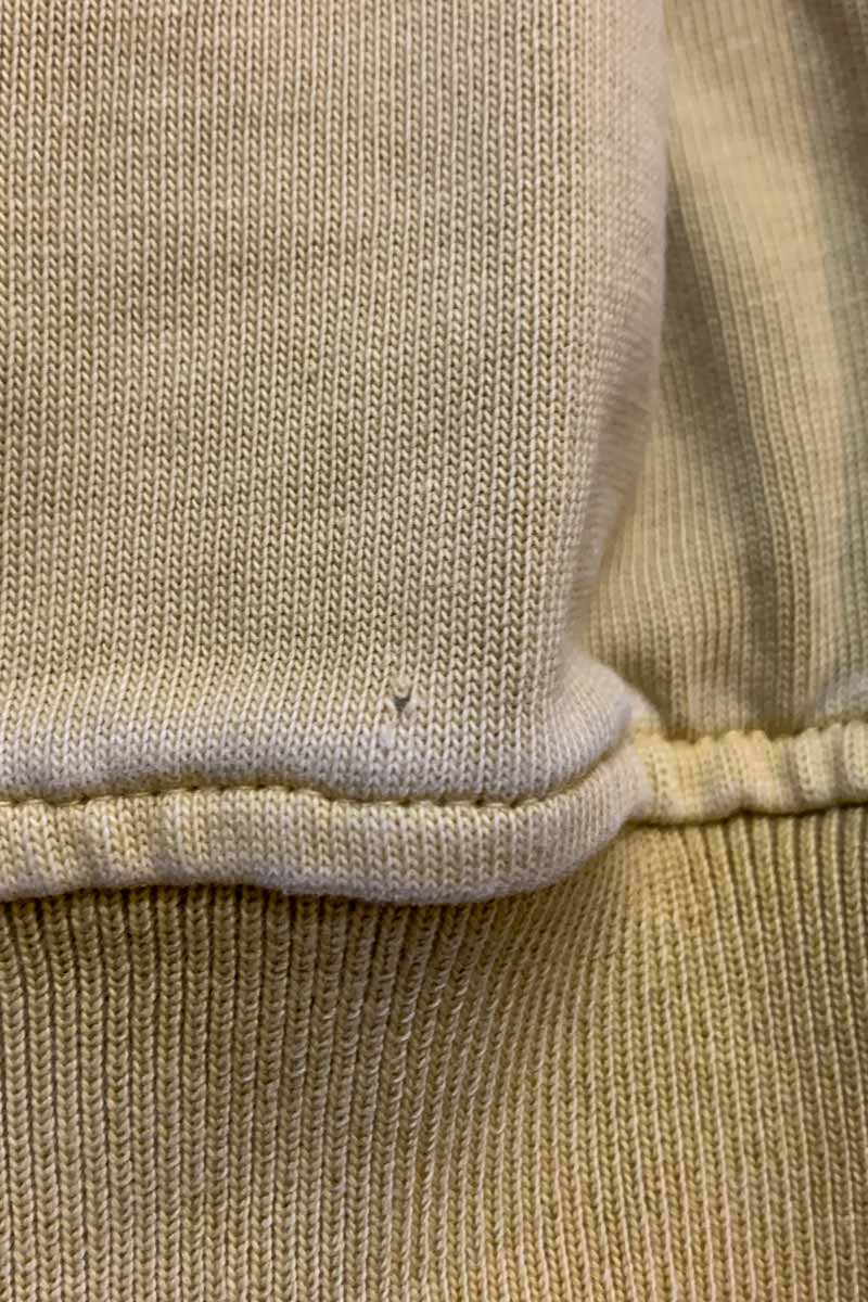 L/S BORDER DESIGN RUGBY SHIRT / MUSTARD [SIZE: L USED]