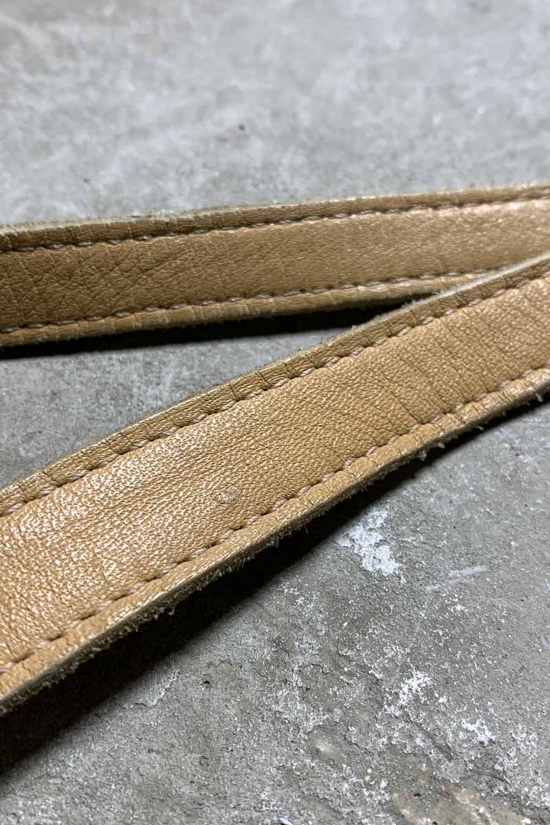 MADE IN USA 90'S MEDIUM LEATHER SHOULDER BAG / CAMEL [SIZE: ONE SIZE USED]