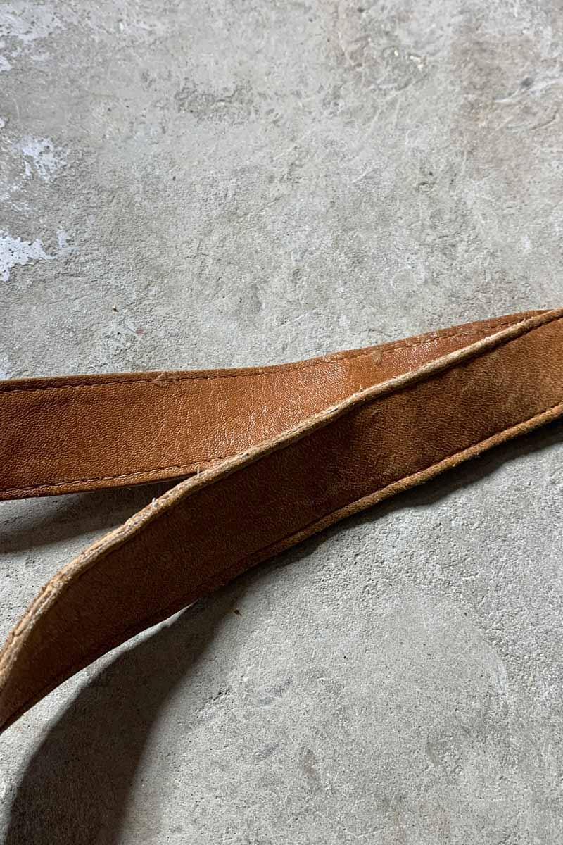 MADE IN USA 80'S MEDIUM LEATHER SHOULDER BAG / BROWN [SIZE: ONE SIZE USED]