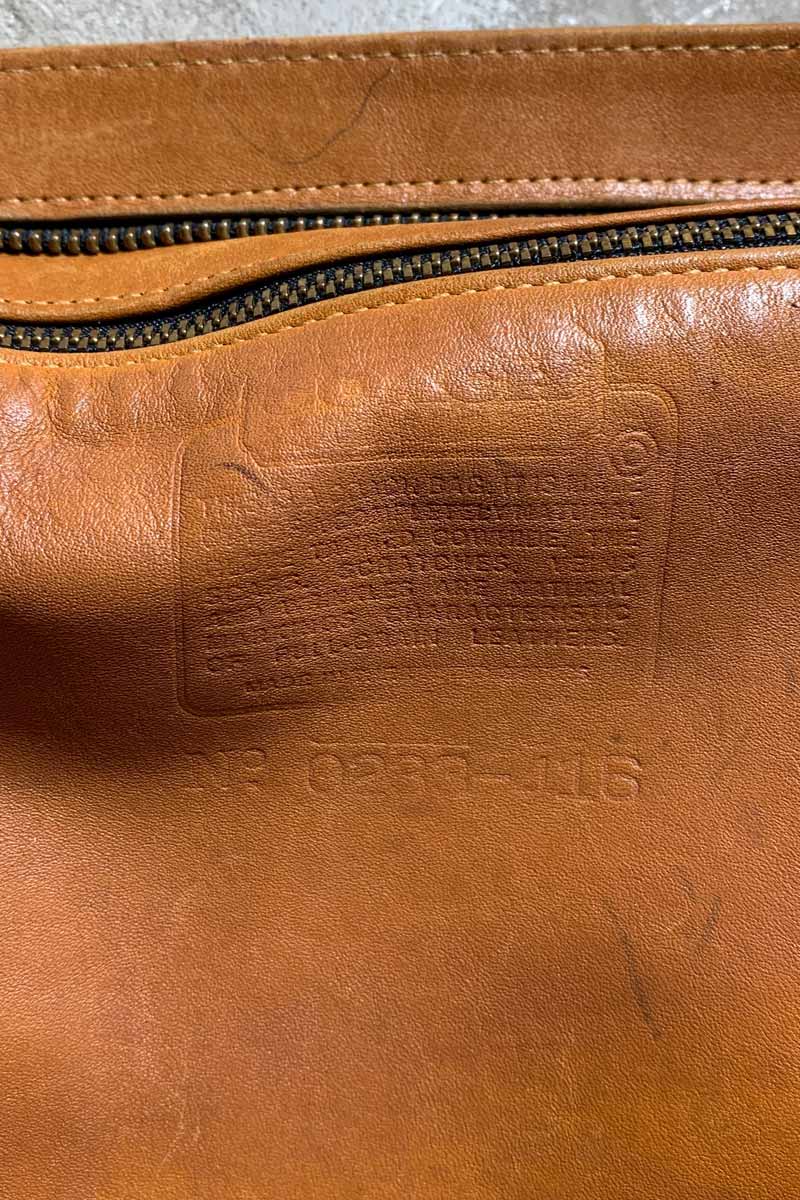 MADE IN USA 80'S MEDIUM LEATHER SHOULDER BAG / BROWN [SIZE: ONE SIZE USED]