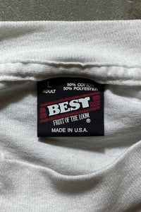 MADE IN USA 90'S NEWPORT PLEASURE TIMES SQUARE PACKAGE T-SHIRT / WHITE [SIZE: L USED]