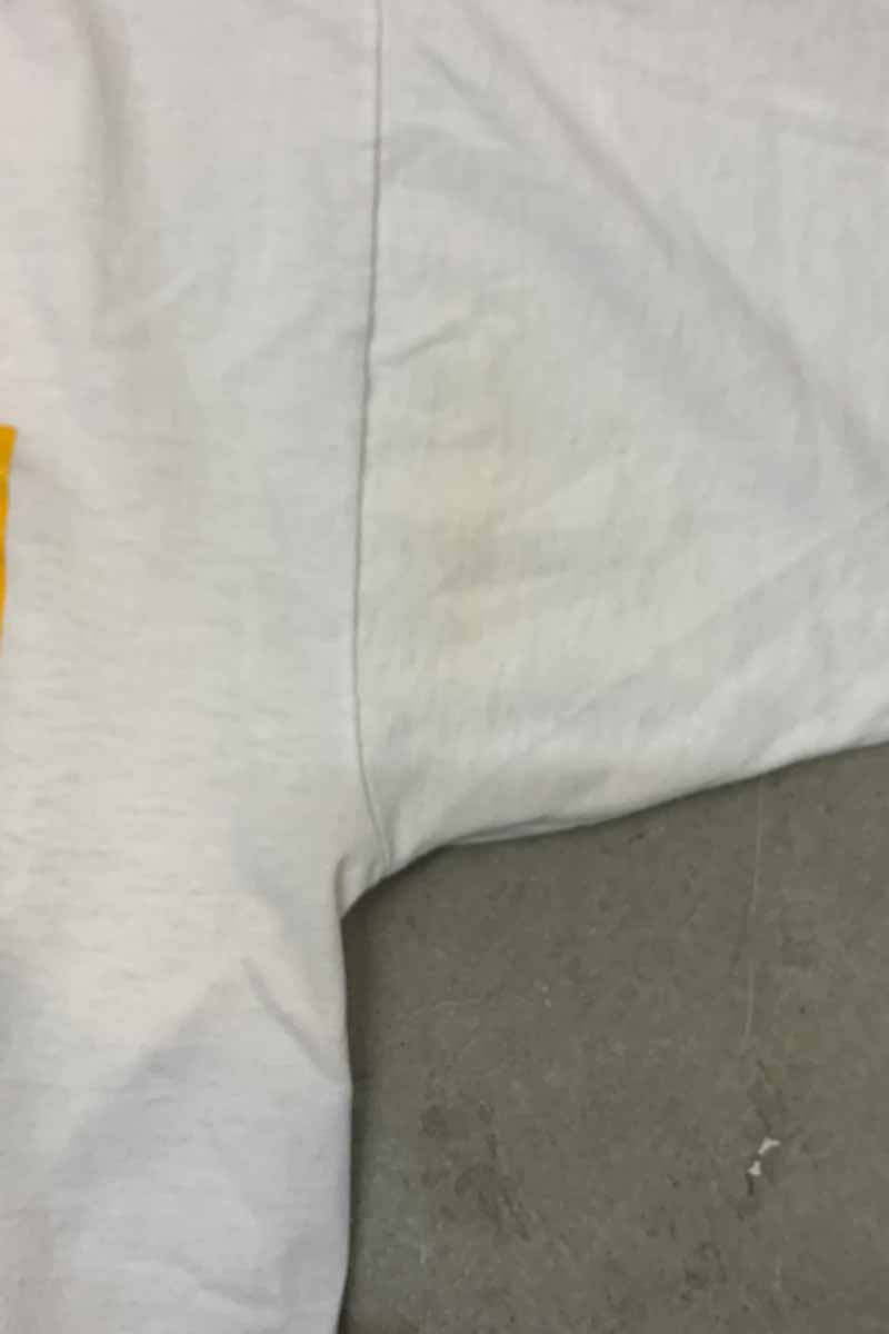 97'S S/S I'M OUTTA HERE BACK PRINT MESSAGE T-SHIRT / WHITE [SIZE: L USED]
