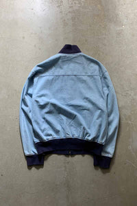 MADE IN USA 80'S ZIP DENIM JACKET / LIGHT INDIGO [SIZE: L USED]