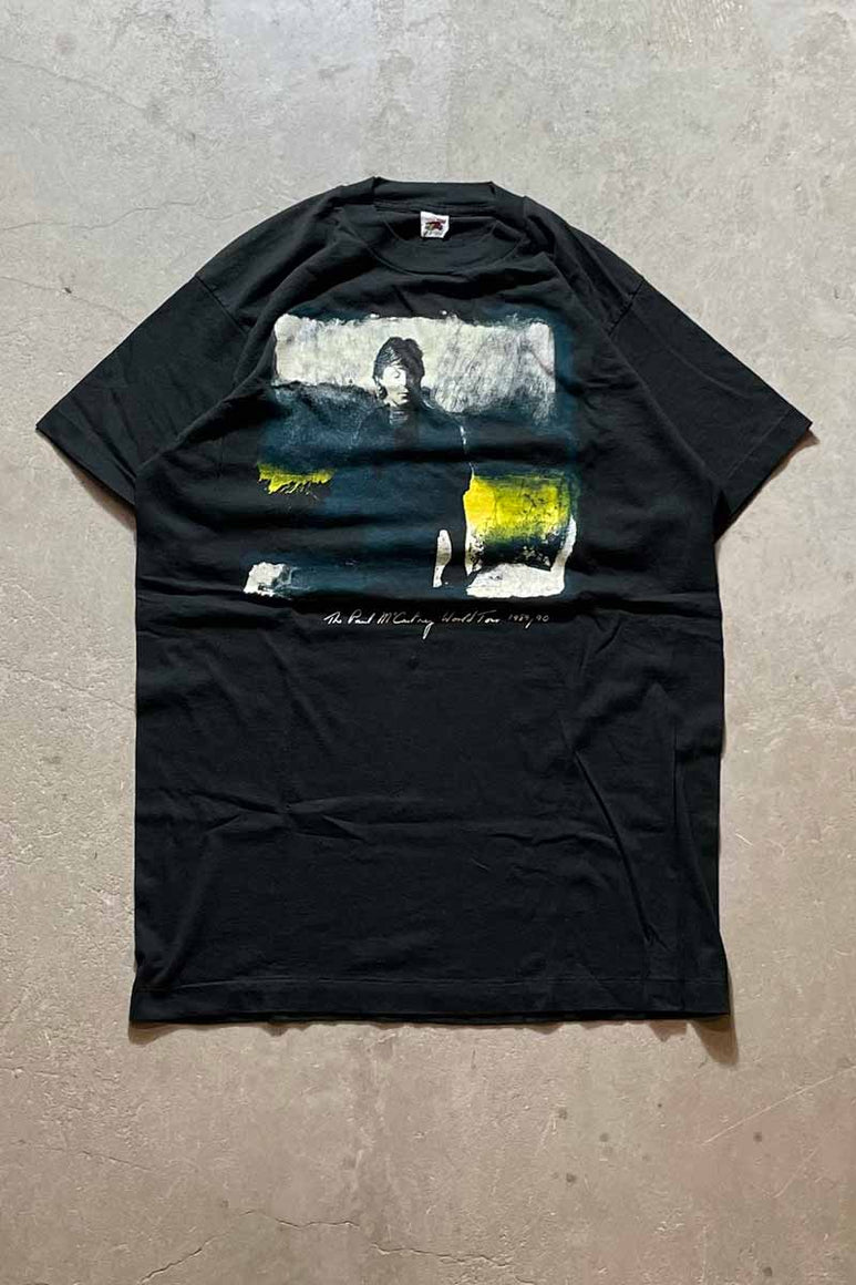 MADE IN USA 89'S PAUL MCCARTNEY T-SHIRT / BLACK [SIZE: XL USED]
