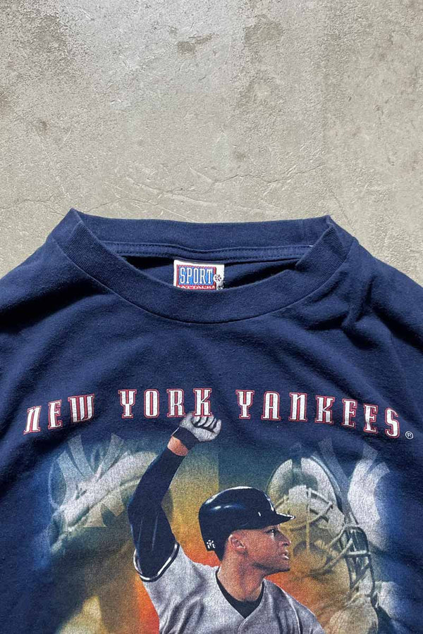 99'S NY YANKEES CHAMPION T-SHIRT / NAVY [SIZE: L USED]