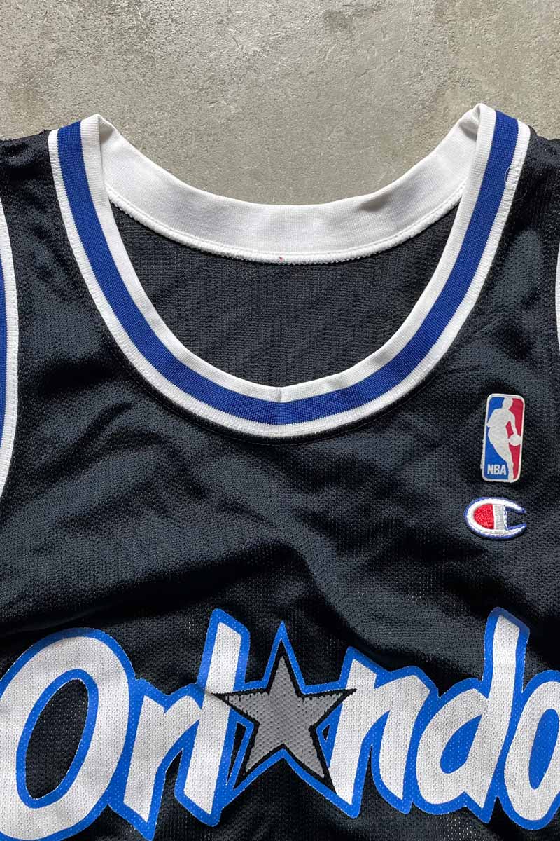 MADE IN USA 90'S NBA ORLANDO MAGIC SHAQ O'NEAL GAME SHIRT / BLACK [SIZE: M USED]