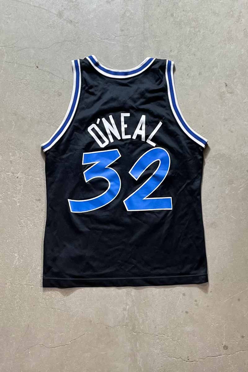 MADE IN USA 90'S NBA ORLANDO MAGIC SHAQ O'NEAL GAME SHIRT / BLACK [SIZE: M USED]